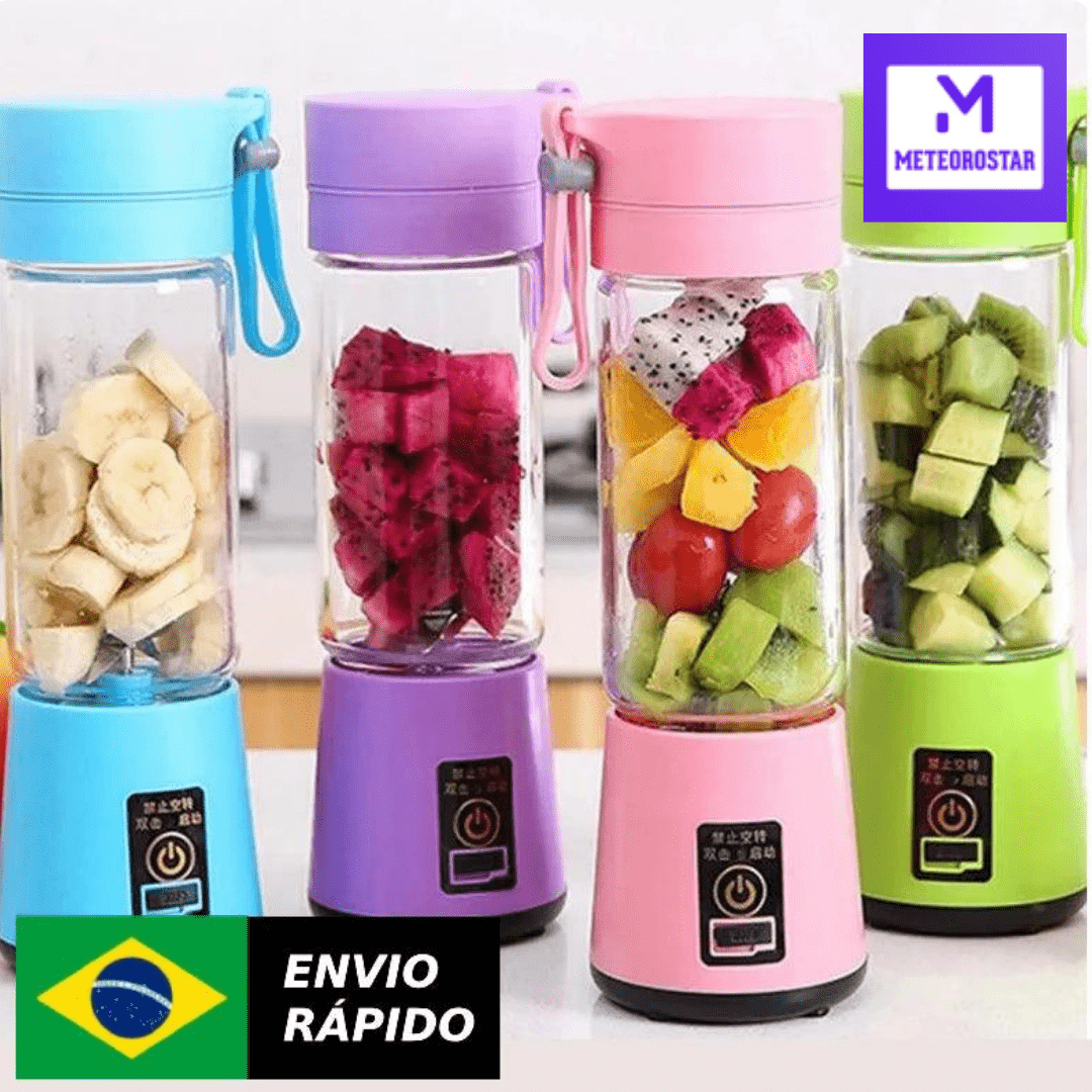 BladeX – Liquidificador Portátil USB com 6 Lâminas Recarregável | Mini e Potente