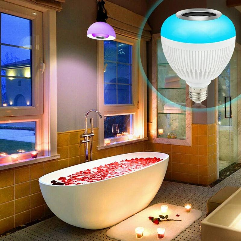 Luminária LED 12W com Som Bluetooth – Iluminação e Música em Um Só Produto