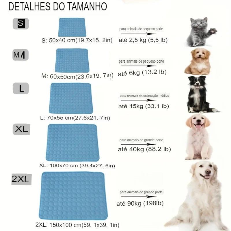 Tapete de resfriamento extra grande para pets – alívio do calor em superfícies amplas