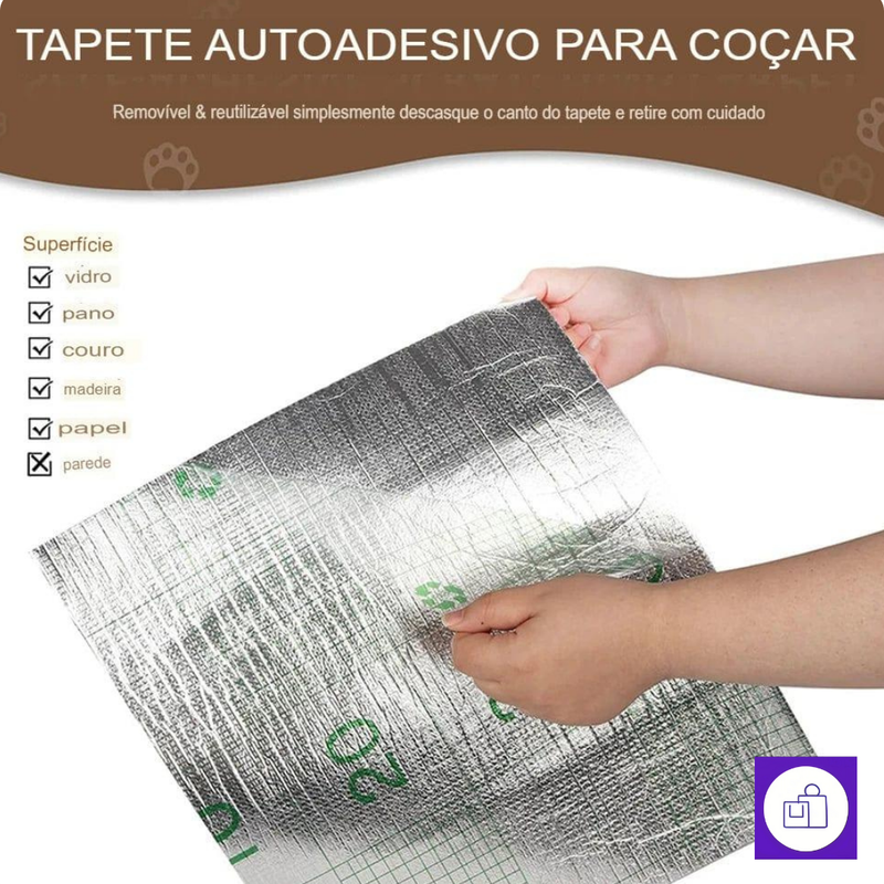 Tapete autoadesivo aparável para gatos – zona dedicada para arranhar sem danificar móveis