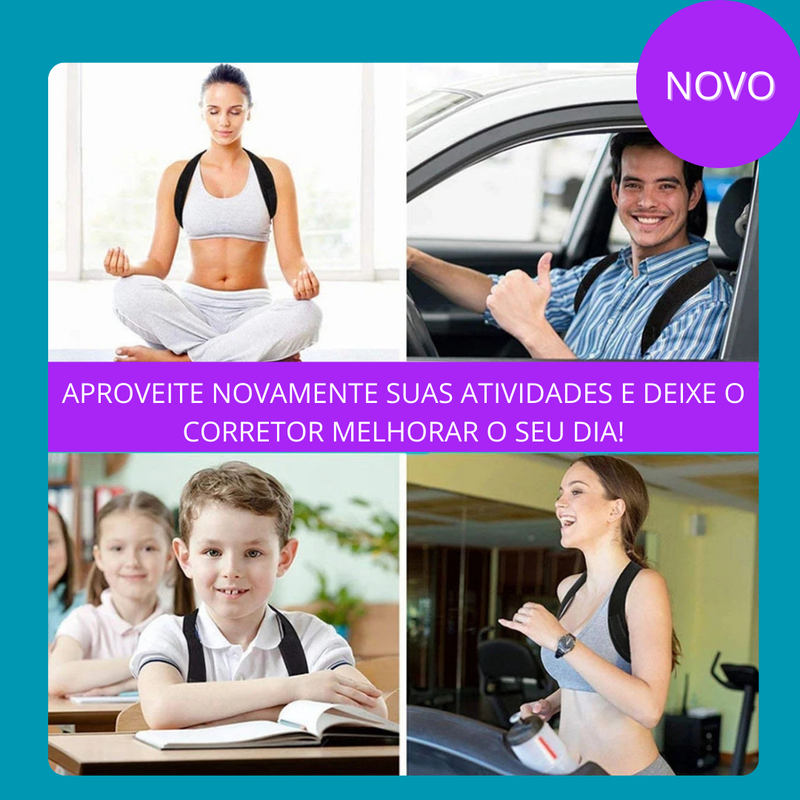 Corretor Postural para Coluna | Suporte Eficiente para Melhoria Postural e Conforto