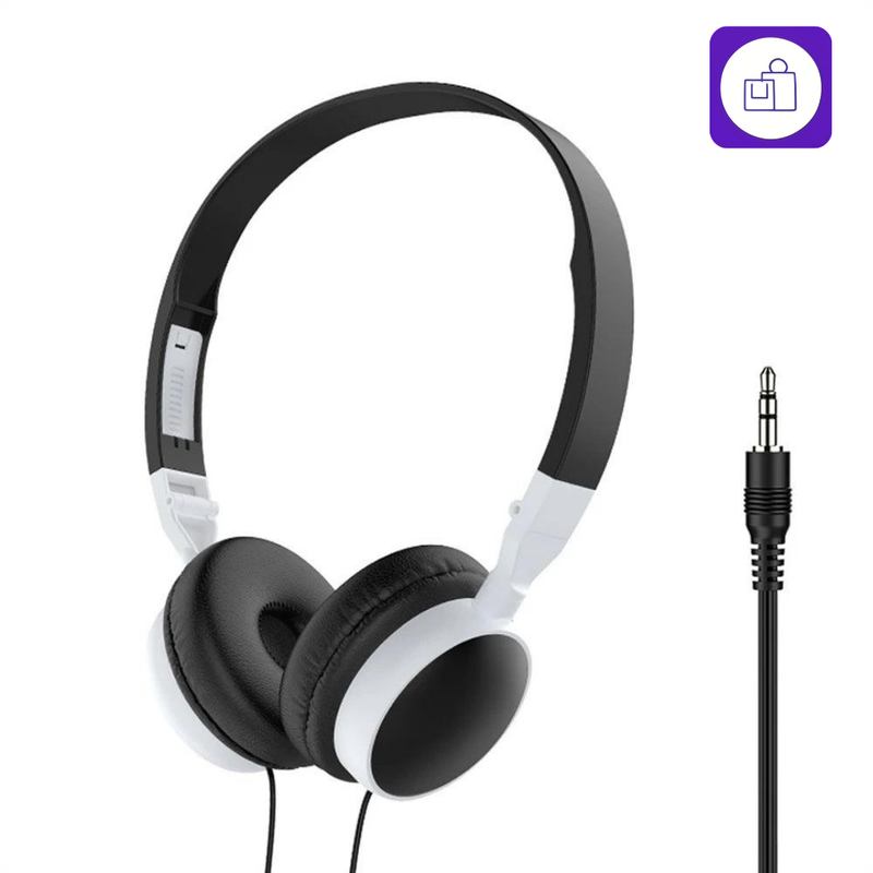 Headset com Fio 3,5mm – Conforto e Qualidade de Som em Qualquer Lugar