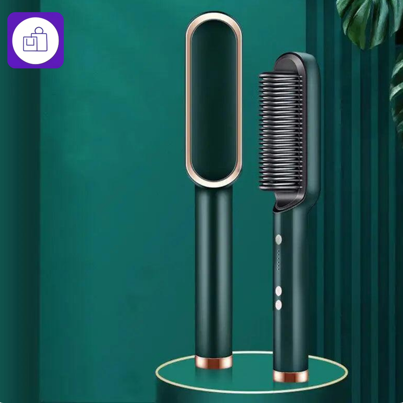 Escova de Cabelo Elétrica – Alisamento Prático com Aquecimento Instantâneo