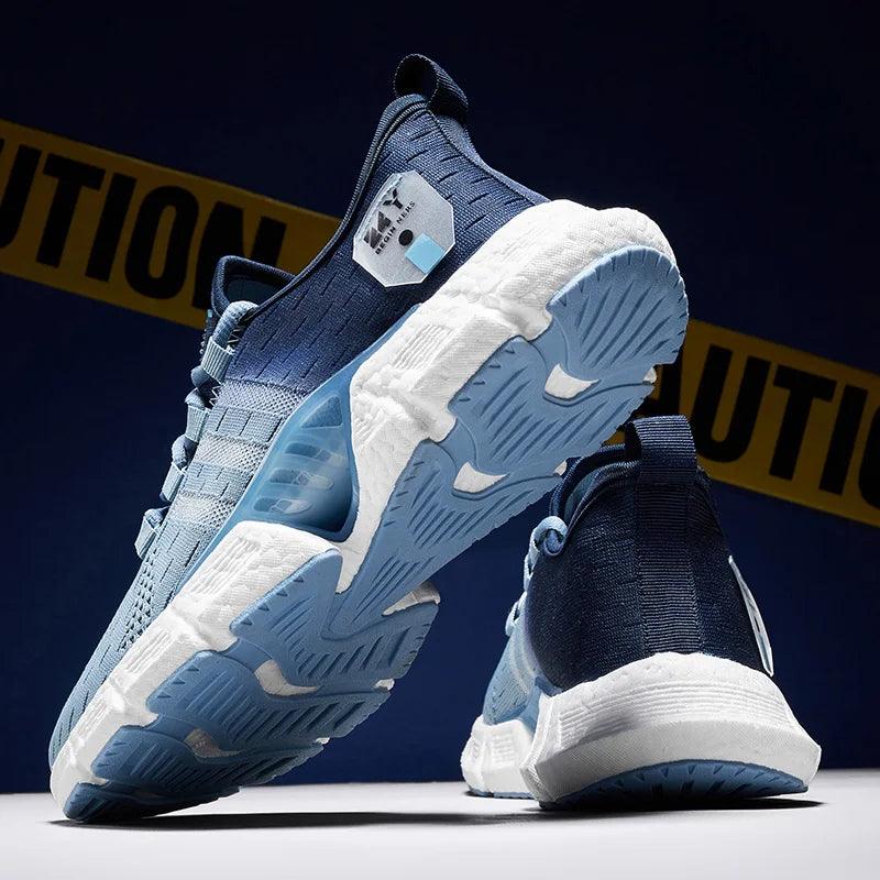 Fashion men sports shoes lightweight breathable men casual shoes mesh fly woven comfortable outdoor jogging running shoes 37-44
