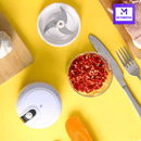 CutMix – Mini Processador de Alimentos Elétrico 250ml com 3 Lâminas Inox e USB Recarregável