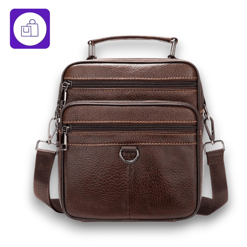 Bolsa masculina WESTAL – feita com couro genuíno 100%, perfeita para quem busca um acessório durável