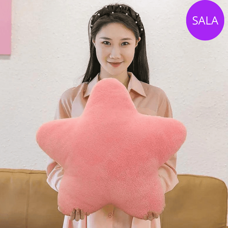 Almofada Estrela – Pelúcia Confortável e Aconchegante | Perfeita para Decoração e Descanso