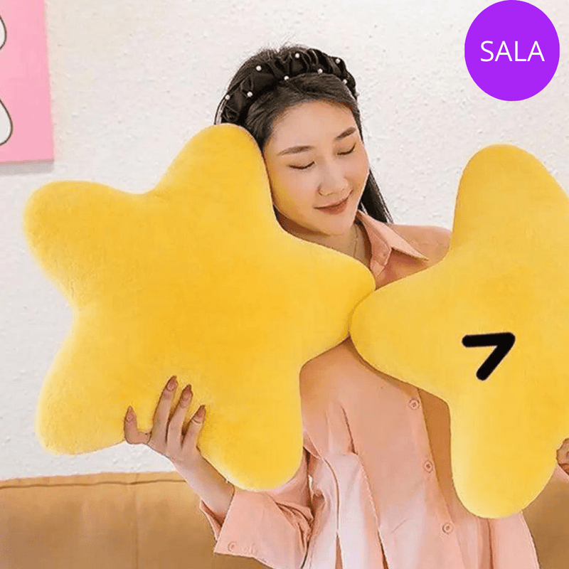 Almofada Estrela – Pelúcia Confortável e Aconchegante | Perfeita para Decoração e Descanso
