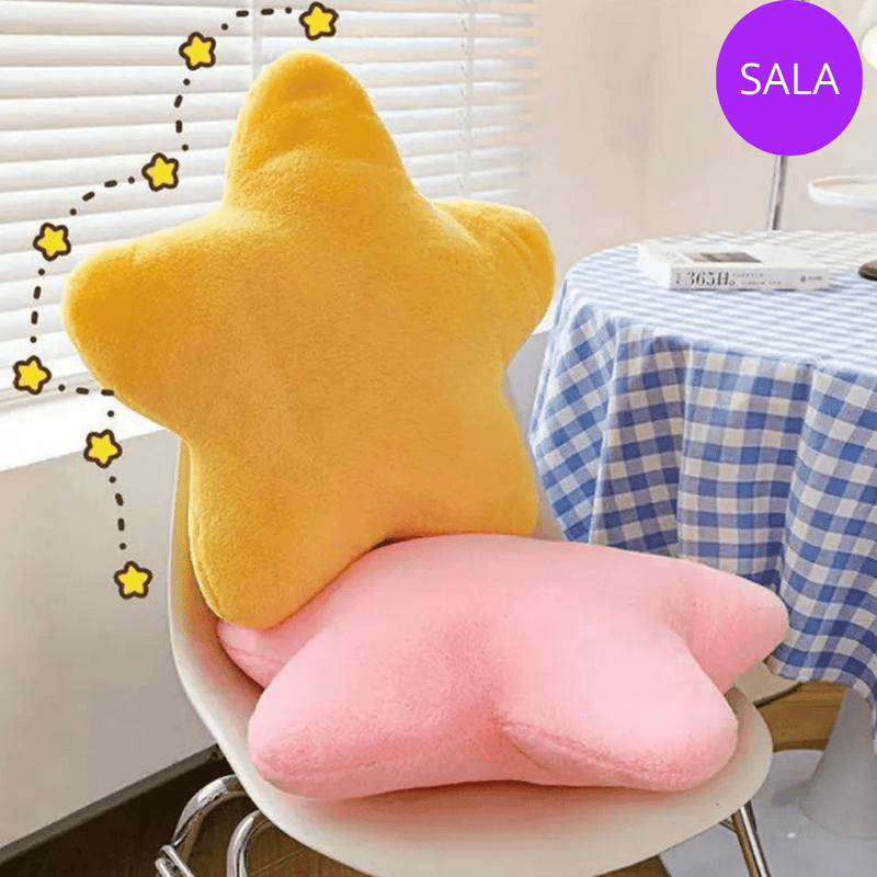 Almofada Estrela – Pelúcia Confortável e Aconchegante | Perfeita para Decoração e Descanso