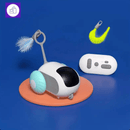 Carro de brinquedo inteligente para gatos com controle remoto – estimula o instinto de caça e atividade física