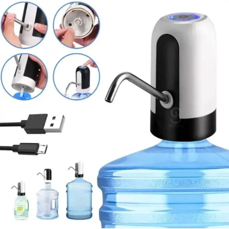 Bomba Elétrica Universal USB – Prática para Galão e Garrafão de Água Digital