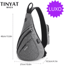 Bolsa de ombro masculina – compartimentos espaçosos para organizar seus itens com facilidade