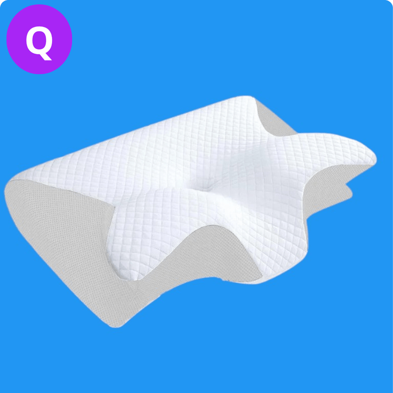 2 em 1 Travesseiro ortopédico de contorno ergonômico para dor no pescoço