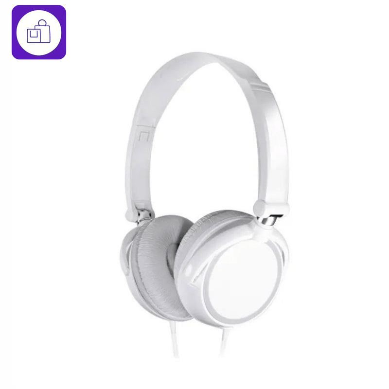 Fones de ouvido estéreo com fio com microfone ajustável, fones de ouvido dobráveis, adequados para PC, Mp3, Mobile, 3,5mm