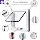 Porta de aba para gato com trava 4 vias – segurança máxima e controle de acesso para seu pet