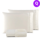 Conjunto de lençóis QUEEN 3 peças 400 pontos de micropercale fio palito
