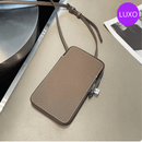 Bolsa de telefone de couro genuíno de luxo para mulheres – acessório elegante e funcional, ideal para o uso diário