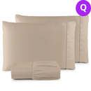 Conjunto de lençóis QUEEN 3 peças 400 pontos de micropercale fio palito