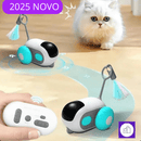 Carro de brinquedo inteligente para gatos com controle remoto – estimula o instinto de caça e atividade física