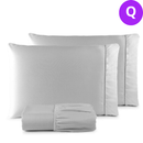 Conjunto de lençóis QUEEN 3 peças 400 pontos de micropercale fio palito