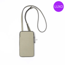 Bolsa de telefone de couro genuíno de luxo para mulheres – acessório elegante e funcional, ideal para o uso diário