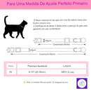 Coleira ajustável personalizada para gatos com fecho rápido – conforto e prevenção de acidentes
