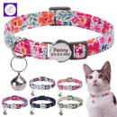 Coleira ajustável personalizada para gatos com fecho rápido – conforto e prevenção de acidentes