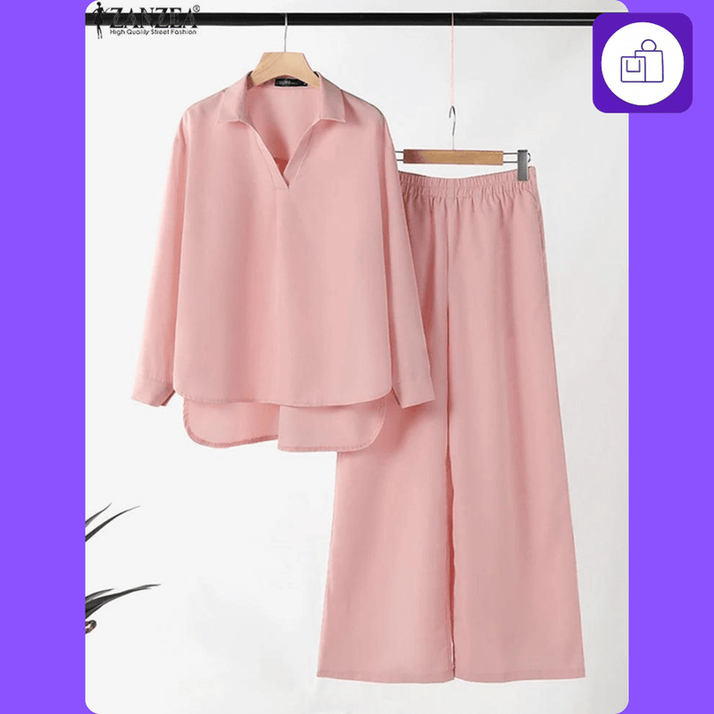 Conjunto Feminino ZANZEA 2PCS - Estilo, Conforto e Versatilidade