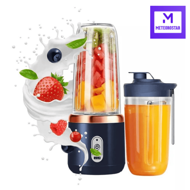 MixGo – Mini Liquidificador Portátil Recarregável 300ml para Shakes e Vitaminas