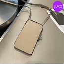 Bolsa de telefone de couro genuíno de luxo para mulheres – acessório elegante e funcional, ideal para o uso diário