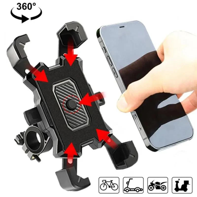 Suporte Rotativo 360° para Telefone – Perfeito para Bicicleta Elétrica