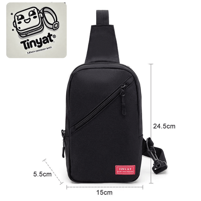 Bolsa tiracolo TINYAT preta – solução prática e direta para carregar  sem frescura ou complicação