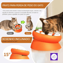 Tigela de quebra-cabeça para gatos – estimula a mente e reduz o tédio durante as refeições