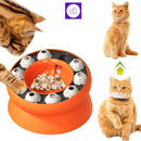 Tigela de quebra-cabeça para gatos – estimula a mente e reduz o tédio durante as refeições