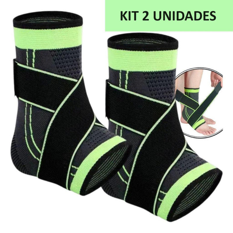 Kit Tornozeleira Ortopédica de Compressão | Suporte Terapêutico para Alívio de Dor e Conforto